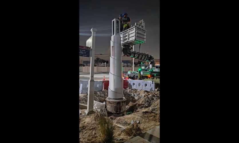 Durable camera pole for government surveillance in UAE