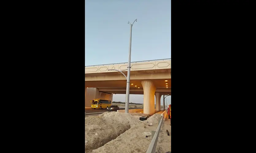 Galva Coat camera pole installed in urban area