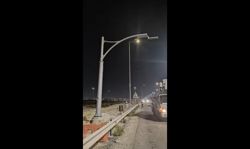 Hot-dip galvanized pole for CCTV systems